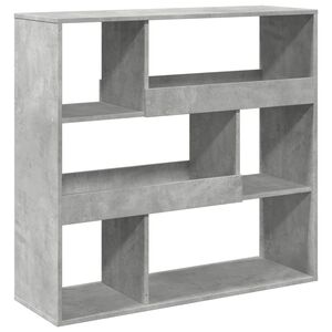 vidaXL grāmatu plaukts, pelēks, 100x33x94,5 cm, inženierijas koks