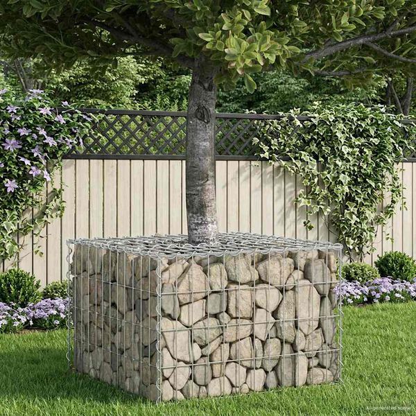 vidaXL Gabions pacelta gulta Sudraba 60 x 60 x 40 cm Cinkots tērauds