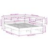 vidaXL gulta ar grāmatu plauktu, bez matrača, 140x200 cm, priedes koks