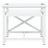 vidaXL veļasma&scaron;īnas statīvs ar izvelkamu plauktu, balts