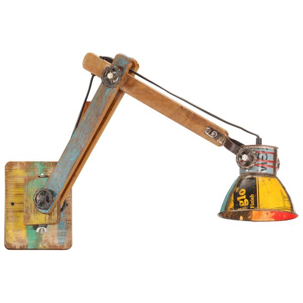 vidaXL sienas lampa, industriāls stils, krāsaina, apaļa, E27