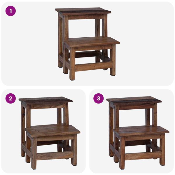 vidaXL Krēsls Dabiska 37 x 37 x 46 cm Mahagona koks