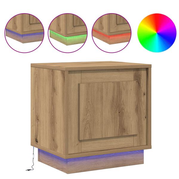 vidaXL Nakts skapītis Artisānā ozols 44 x 34,5 x 45 cm