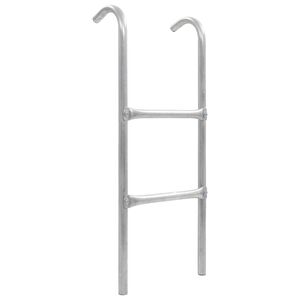 vidaXL batuta kāpnes ar 2 pakāpieniem, tērauds, sudraba krāsā, 72 cm (piemērots 65 cm augstumam)