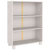 vidaXL grāmatu skapis HAMAR, balts, 85x35x112 cm, priedes koks