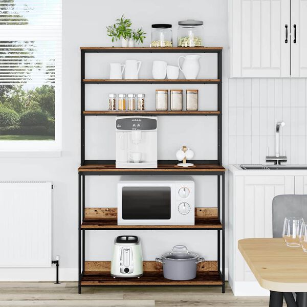 vidaXL Virtuves plaukts Vecs koks 100 x 40 x 168 cm Inženierijas koks