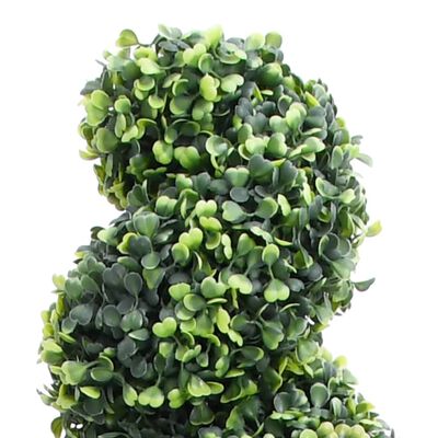 vidaXL mākslīgais spirālveida buksis ar podiņu, zaļš, 89 cm