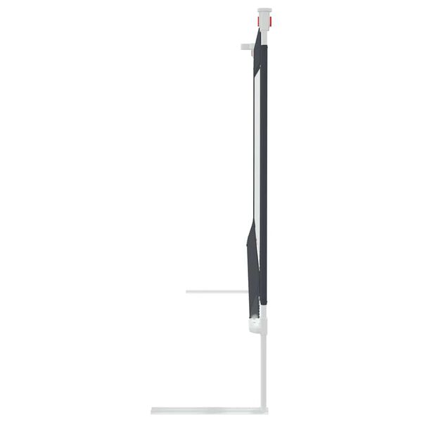 vidaXL bērnu gultas aizsargbarjera, tum&scaron;i pelēka, 140x25 cm, audums