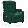 vidaXL elektrisks masāžas krēsls, tum&scaron;i zaļ&scaron; audums