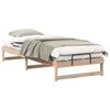 vidaXL Gultas rāmis Brūna 90 x 220 cm Ciets priedes koks