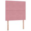 vidaXL Gulta ar uzglabā&scaron;anas vietu un matraci Rozā 100 x 200 cm Samts