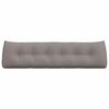 vidaXL Atpakaļ spilvens Pelēkbrūna 180 x 24 x 50 cm audums