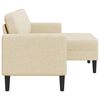 vidaXL 2-vietīgs dīvāns ar krēslu L-veida krēmkrāsas 125 cm audums