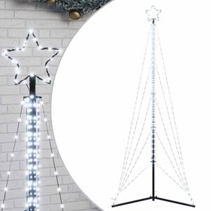 vidaXL LED Ziemassvētku eglīte 525 LED Auksti Balts 302 cm