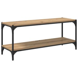 vidaXL Televizora skapī&scaron;a 2 līmeņi 100x33x41cm Artisānā ozols