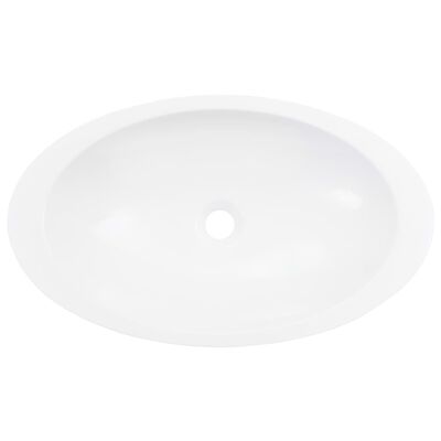 vidaXL izlietne, 59,3x35,1x10,7 cm, minerālu/marmora materiāls, balta