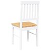 vidaXL Ēdamistabas krēsli 2 gab. Balta masīvkoka gumija