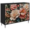 vidaXL Puse BORNE Melns ozols 102 x 33 x 76 cm Inženierijas koks