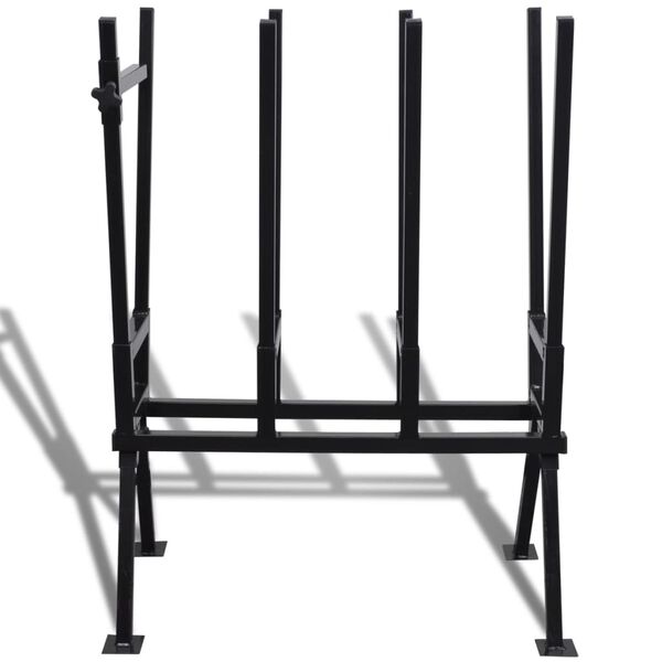 Malkas zāģēšanas statīvs ar pulvera pārklājumu, melns