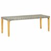 vidaXL dārza sols, 80 cm, pelēka PE rotangpalma
