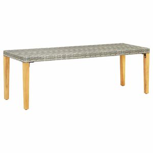 vidaXL dārza sols, 80 cm, pelēka PE rotangpalma