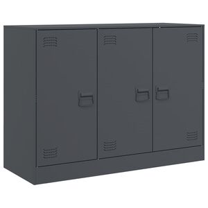 vidaXL kumode, antracītpelēka, 99x39x73 cm, tērauds