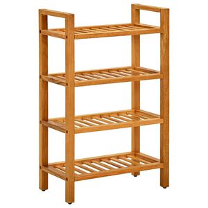vidaXL apavu skapis ar 4 plauktiem, 50x27x80 cm, ozola masīvkoks