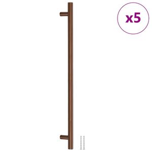 vidaXL skapja rokturi, 5 gab., bronzas, 480 mm, nerūsējo&scaron;ais tērauds