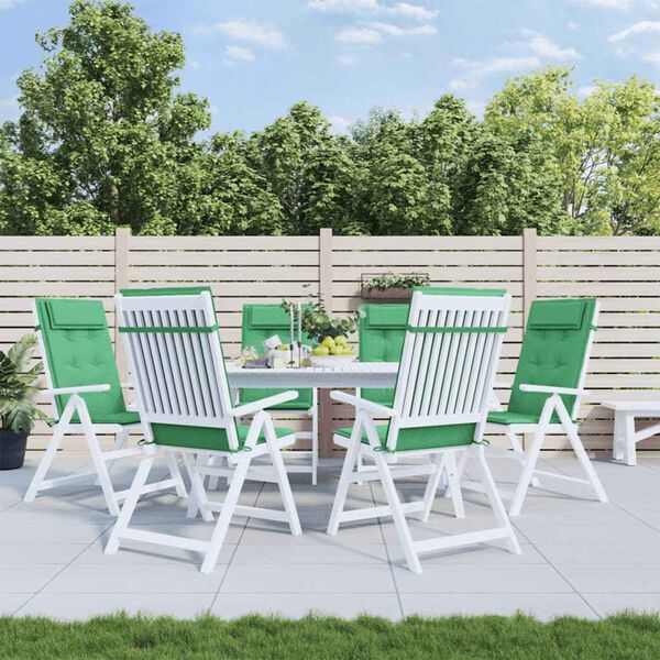 vidaXL dārza krēslu spilveni, 6 gab., zaļ&scaron; oksforda audums