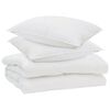 vidaXL Sega ar spilvenu 3 pcs Balts Mikro&scaron;ķiedra