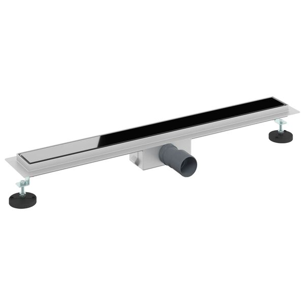 vidaXL Du&scaron;as notekvads ar stikla vāku Melna 80 cm