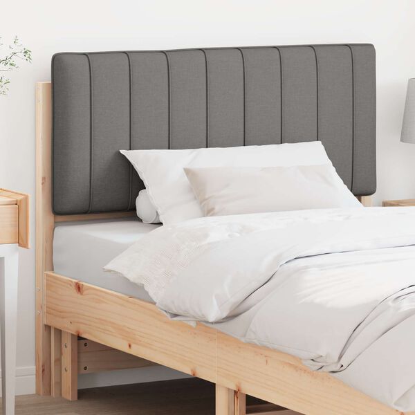 vidaXL Mīkstināts gultas galvgalis Brūna un gai&scaron;i pelēka 100 cm