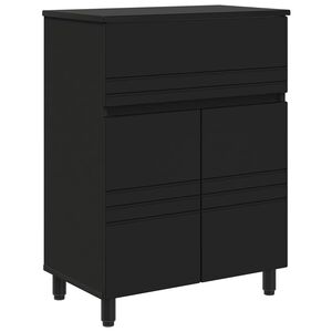 vidaXL Vannas istabas mēbele Melns 60 x 35 x 80 cm Inženierijas koks