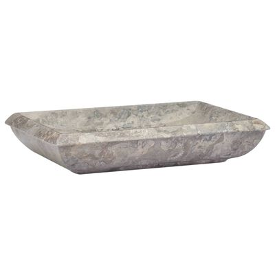 vidaXL izlietne, 50x35x10 cm, pelēks marmors