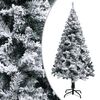 vidaXL mākslīgā Ziemassvētku egle ar sniegu, zaļa, 120 cm, PVC