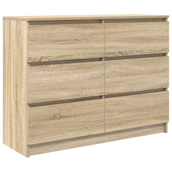 vidaXL bufete Sonoma Ozols 100x35x76 cm Engineered Wood