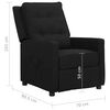 vidaXL atpūtas krēsls, paceļams, melns audums