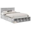 vidaXL Gultas rāmis Betona pelēks 140 x 190 cm Inženierijas koks