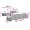 vidaXL Dārza dīvānu komplekts 8 pcs Bē&scaron;a Poliūtu rotangpalma