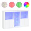 vidaXL kumode ar LED lampiņām, 162x37x100 cm, balta