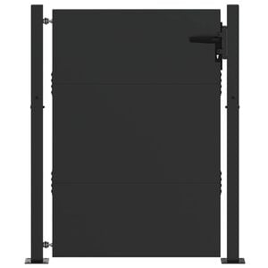 vidaXL Dārza vārti ar slēdzeni Melna 105 x 130 cm