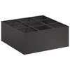 vidaXL Dārza stādītājs Melns 100 x 100 x 20 cm Auksti velmēta tērauds