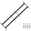 vidaXL Dro&scaron;ības restes logiem ar 2 pāriem krustiem 3 pcs 63-114 cm