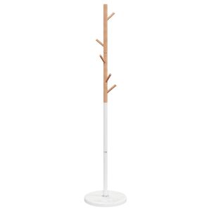 vidaXL mēteļu pakaramais, balts, 172 cm, pulverkrāsota dzelzs