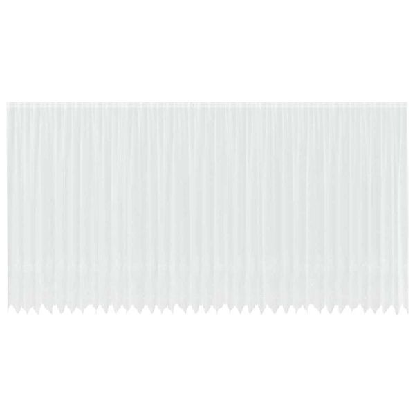 vidaXL Mežģīņu aizkars ar aizkariem Balts 280 x 900 cm Poliesters