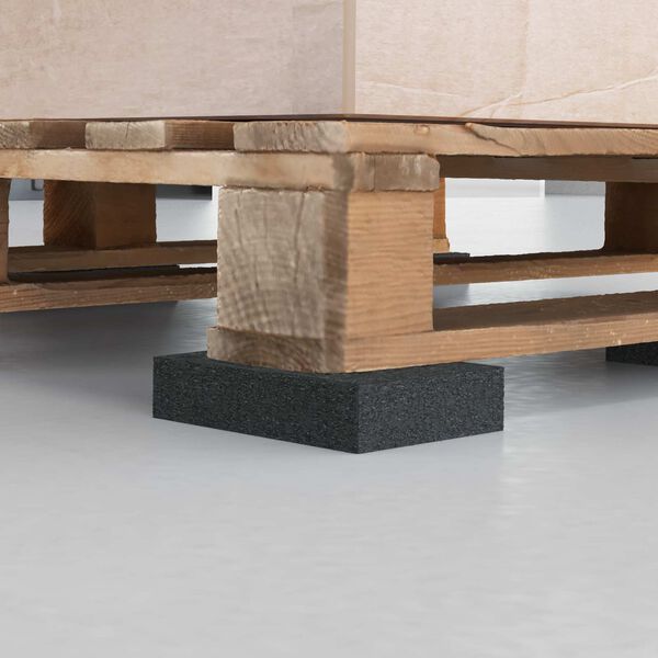 vidaXL Gumijas spilventiņ&scaron; 25 pcs Melna 9 x 6 x 2 cm Gumija