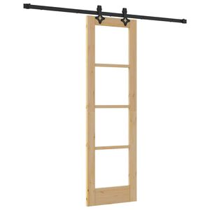 vidaXL Slīdo&scaron;ās durvis ORKDAL 61 x 198,5 cm Dabiska un melna
