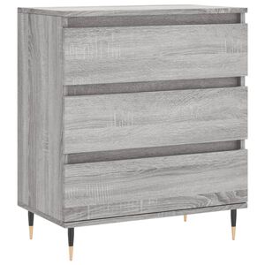 vidaXL kumode, pelēka ozolkoka, 60x35x70 cm, inženierijas koks