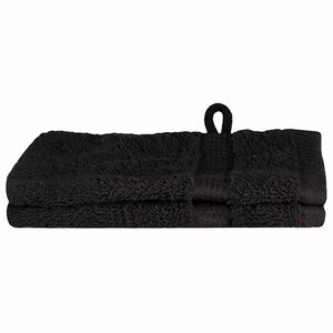 vidaXL Viesu dvielis SOLUND 2 pcs Melna 15 x 21 cm 550 gsm