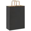 vidaXL papīra maisiņi 250 gab. ar rokturiem, melni, 26x12x35 cm